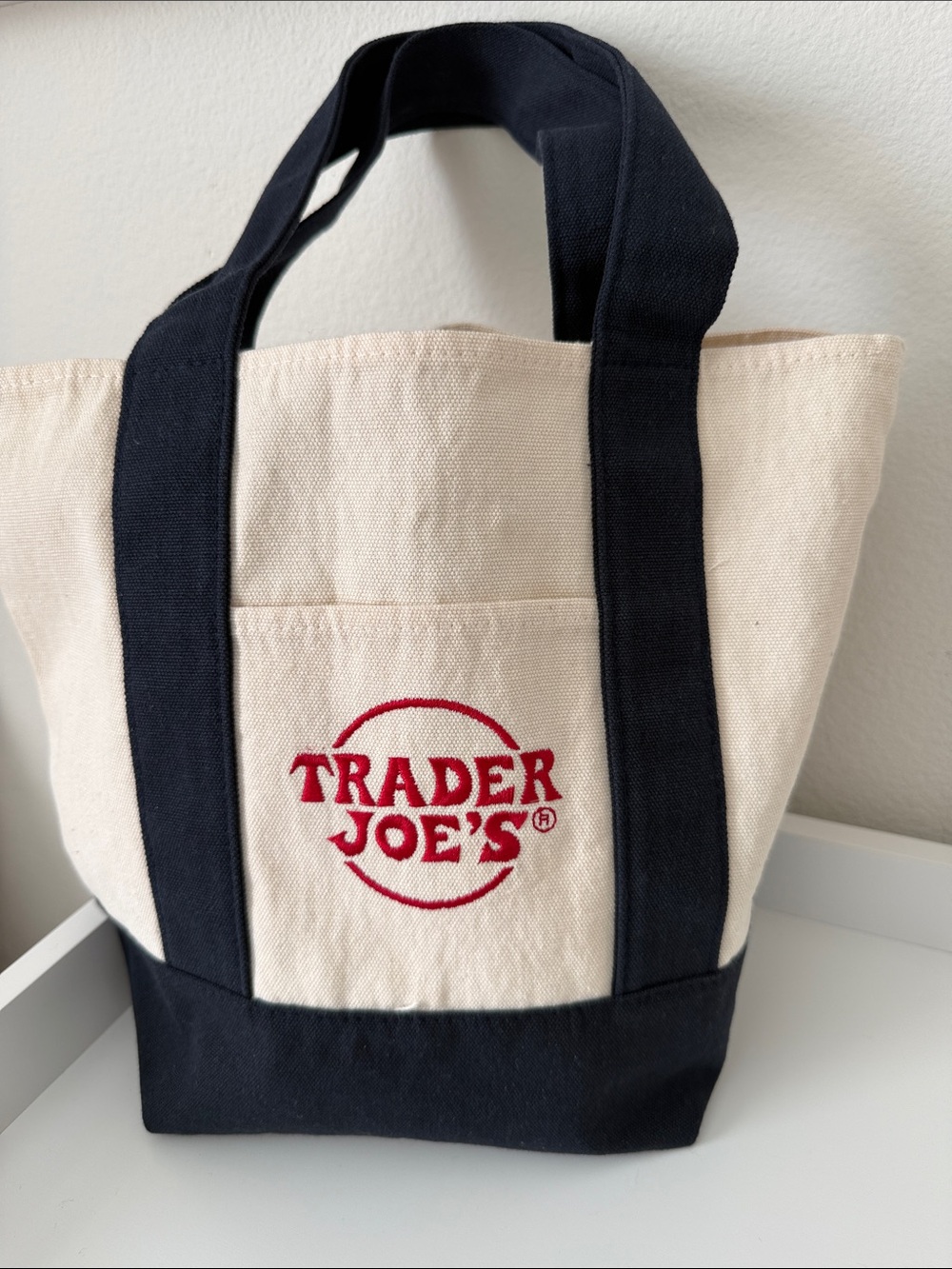 New Trader Joe’s Canvas Mini Tote Navy